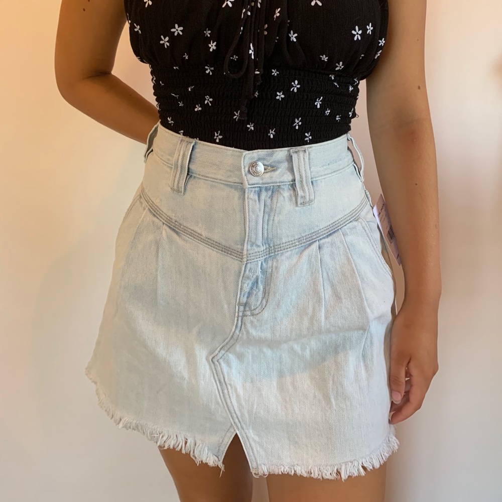 Never Worn Retro Free People Denim Skirt - Picture 3 of 3